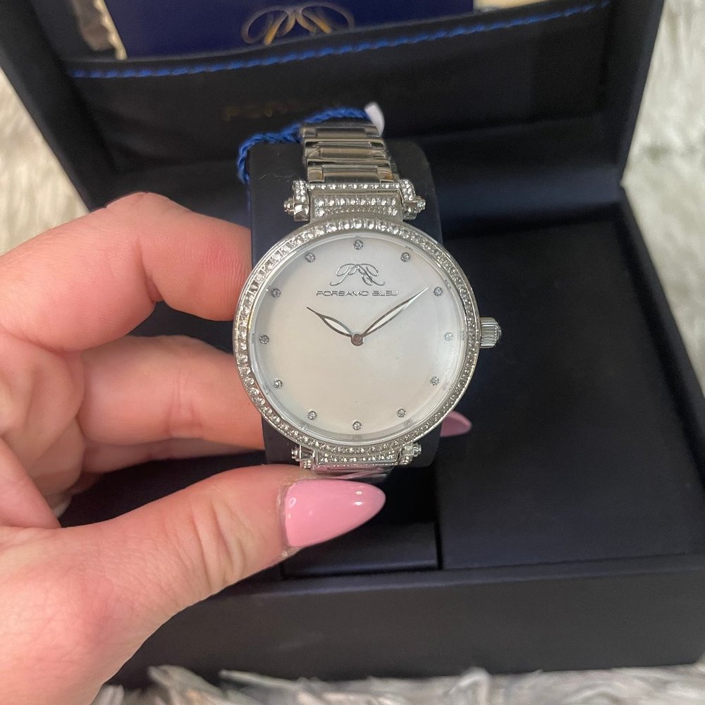 NWT Porsamo Bleu Women's Crystal Set Watch